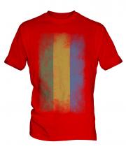 Gabon Faded Flag Mens T-Shirt
