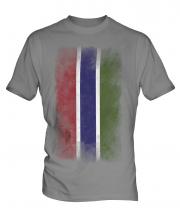 Gambia Faded Flag Mens T-Shirt