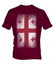 Georgia Faded Flag Mens T-Shirt