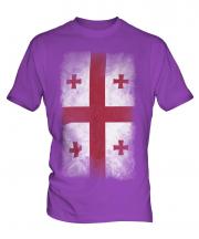 Georgia Faded Flag Mens T-Shirt