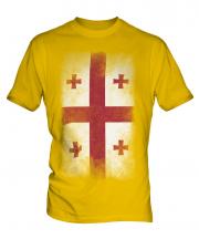 Georgia Faded Flag Mens T-Shirt