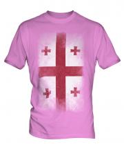 Georgia Faded Flag Mens T-Shirt