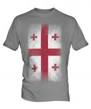 Georgia Faded Flag Mens T-Shirt