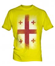Georgia Faded Flag Mens T-Shirt