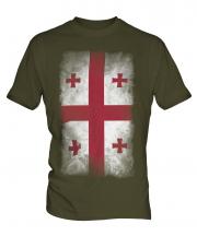 Georgia Faded Flag Mens T-Shirt
