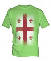 Georgia Faded Flag Mens T-Shirt