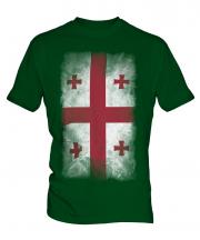 Georgia Faded Flag Mens T-Shirt