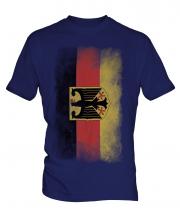 Germany State Faded Flag Mens T-Shirt