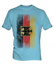 Germany State Faded Flag Mens T-Shirt