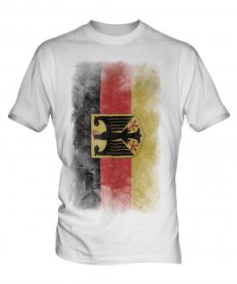 Germany State Faded Flag Mens T-Shirt