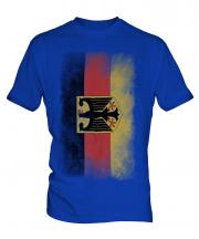 Germany State Faded Flag Mens T-Shirt
