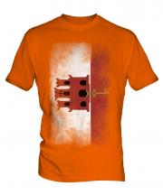 Gibraltar Faded Flag Mens T-Shirt