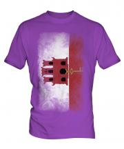 Gibraltar Faded Flag Mens T-Shirt
