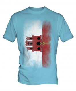 Gibraltar Faded Flag Mens T-Shirt