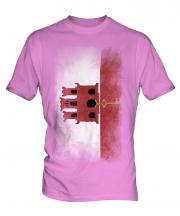 Gibraltar Faded Flag Mens T-Shirt
