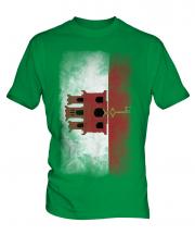 Gibraltar Faded Flag Mens T-Shirt