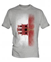 Gibraltar Faded Flag Mens T-Shirt