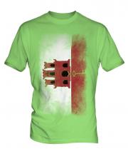 Gibraltar Faded Flag Mens T-Shirt