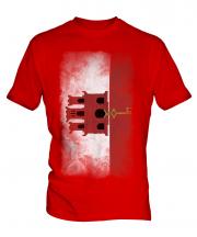 Gibraltar Faded Flag Mens T-Shirt