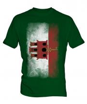 Gibraltar Faded Flag Mens T-Shirt