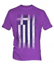 Greece Faded Flag Mens T-Shirt