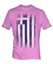 Greece Faded Flag Mens T-Shirt
