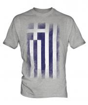 Greece Faded Flag Mens T-Shirt