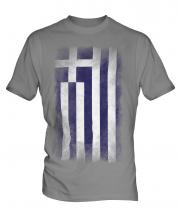 Greece Faded Flag Mens T-Shirt