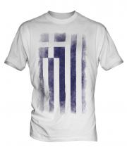 Greece Faded Flag Mens T-Shirt