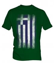 Greece Faded Flag Mens T-Shirt