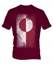 Greenland Faded Flag Mens T-Shirt