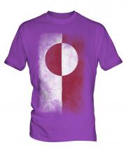 Greenland Faded Flag Mens T-Shirt
