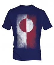 Greenland Faded Flag Mens T-Shirt