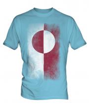 Greenland Faded Flag Mens T-Shirt