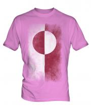 Greenland Faded Flag Mens T-Shirt