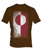 Greenland Faded Flag Mens T-Shirt
