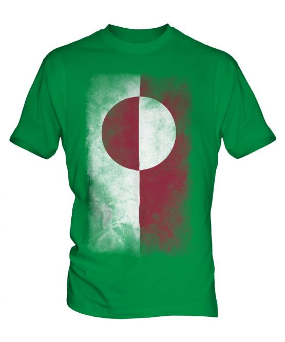 Greenland Faded Flag Mens T-Shirt