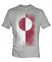 Greenland Faded Flag Mens T-Shirt