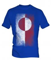 Greenland Faded Flag Mens T-Shirt