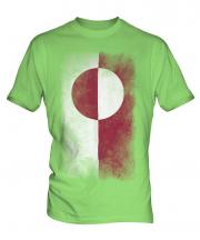 Greenland Faded Flag Mens T-Shirt