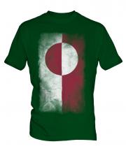 Greenland Faded Flag Mens T-Shirt