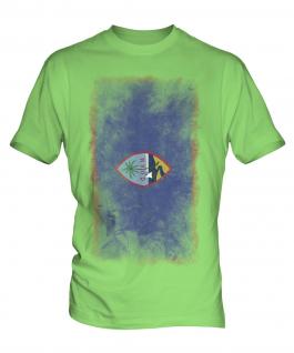 Guam Faded Flag Mens T-Shirt