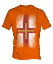 Guernsey Faded Flag Mens T-Shirt