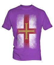 Guernsey Faded Flag Mens T-Shirt