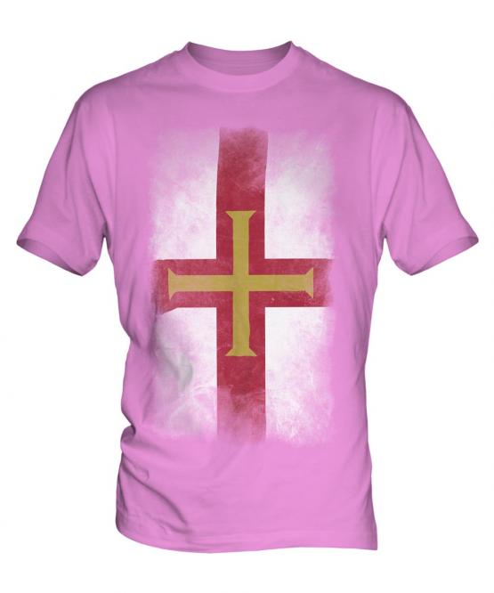 Guernsey Faded Flag Mens T-Shirt
