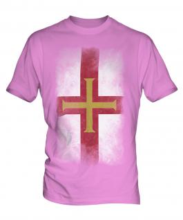 Guernsey Faded Flag Mens T-Shirt