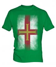 Guernsey Faded Flag Mens T-Shirt