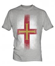 Guernsey Faded Flag Mens T-Shirt