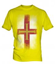 Guernsey Faded Flag Mens T-Shirt
