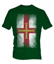 Guernsey Faded Flag Mens T-Shirt